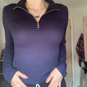 Target blue long sleeve half zip